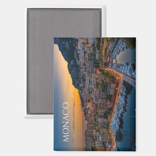 Scenic Monaco Souvenir Fridge Magnet Memento (Voorkant / Achterkant)