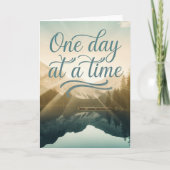 Scenic Mountain Lake "One Day at a Time" card Kaart (Voorkant)