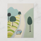 Scenic Road Trip Illustration Briefkaart (Voorkant)