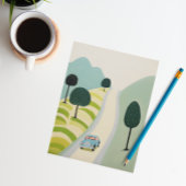 Scenic Road Trip Illustration Briefkaart