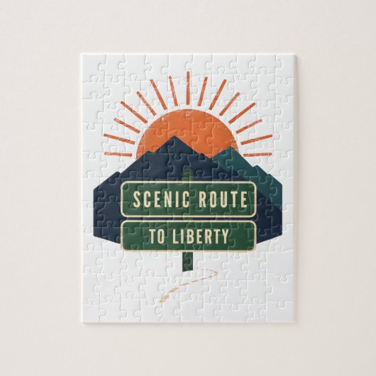 Scenic Route To Liberty puzzel (Verticaal)