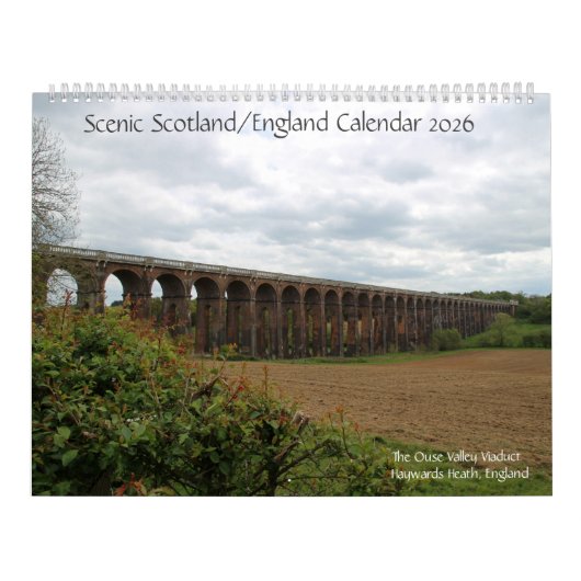 Scenic Scotland/England Calendar 2026 Kalender (Hoes)