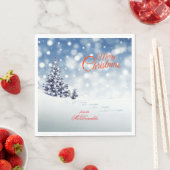 Scenic Snow and Christmas trees - Personalize Servet (Insitu)