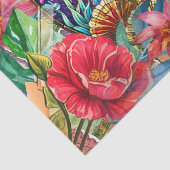 Scenic Tropical Stained Glass Fish Decoupage Tissuepapier (Detail)