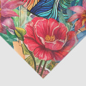 Scenic Tropical Stained Glass Sunset Decoupage Tissuepapier (Detail)