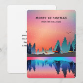 Scenic Winter Lake with Deer Christmas Feestdagenkaart (Voorkant / Achterkant)