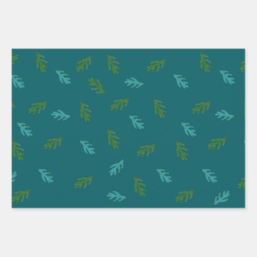 Scent of a forest - Green Spruce Twigs Inpakpapier Vel (Voorkant)