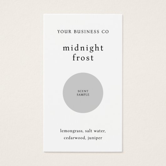 Scent Sample Fragrance Tester Witte QR Code Kaart (Voorkant)