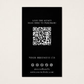 Scent Sample Fragrance Tester Zwart QR Code Kaart (Achterkant)