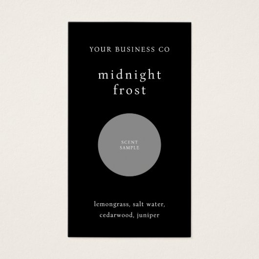 Scent Sample Fragrance Tester Zwart QR Code Kaart (Voorkant)