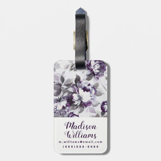 Scent van Rozen van pruimen Bagagelabel (Achterkant verticaal)