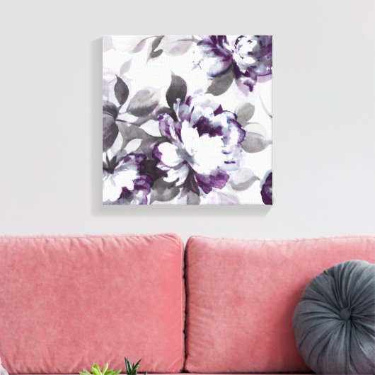 Scent van Rozen van pruimen Canvas Afdruk (Insitu (Woonkamer))