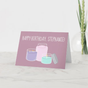 Scented Candles Illustration Birthday Kaart