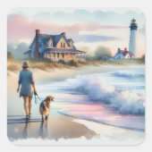 Scented Jar Candle Vierkante Sticker (Voorkant)