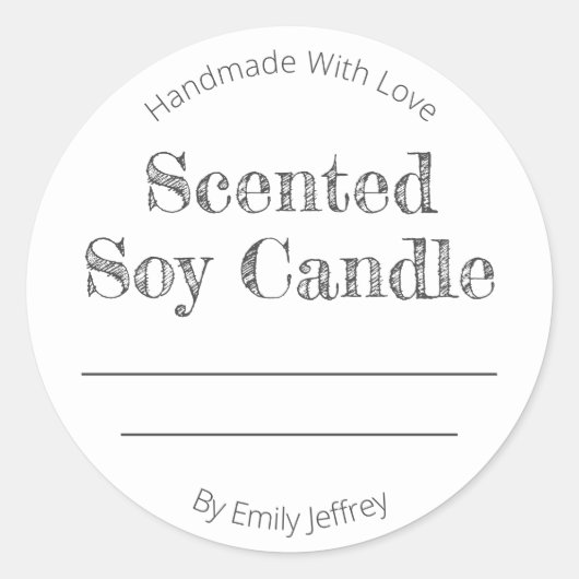 Scented Soy Candle Label (Voorkant)