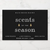 Scents of Season kerstkaarlekeur Design Voedselcontainer Etiket (Enkel label)