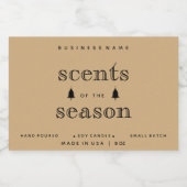 Scents of Season kerstkaarlekeur Design Voedselcontainer Etiket (Enkel label)