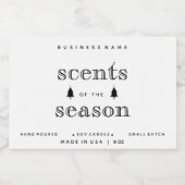 Scents of Season kerstkaarlekeur Design Voedselcontainer Etiket (Enkel label)