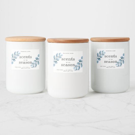 Scents of Season Waterverf Candle Label Design Voedselcontainer Etiket (Flessen)