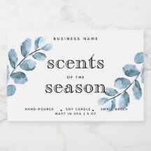 Scents of Season Waterverf Candle Label Design