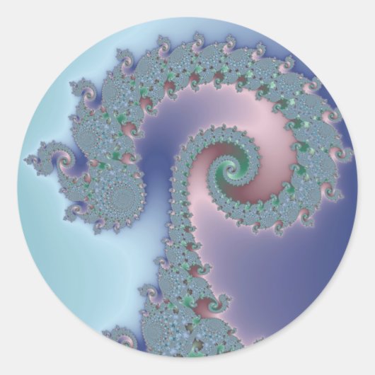 Scepter - Fractal Ronde Sticker (Voorkant)
