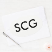 SCG-sticker Ovale Sticker (Envelop)