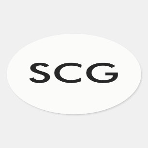 SCG-sticker Ovale Sticker