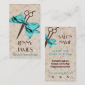  schaafhaar, stylist blauw boegblad visitekaartje (Voorkant / Achterkant)