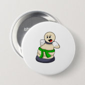 Schaafschild bij Chess Ronde Button 7,6 Cm (Voorkant /achterkant)