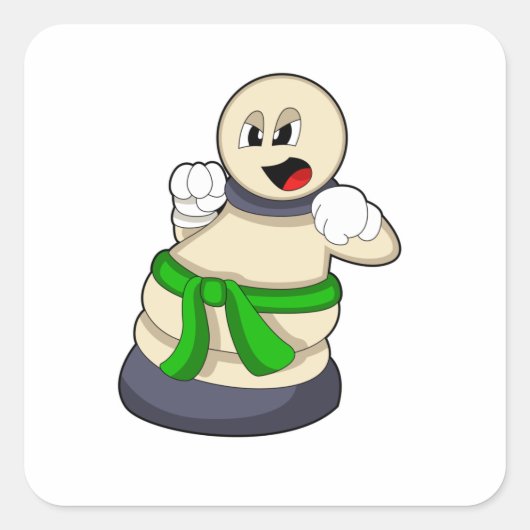 Schaafschild bij Chess Vierkante Sticker (Voorkant)