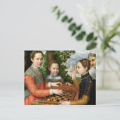Schaak afspelen met Sofonisba Anguissola-Briefkaar Briefkaart (Staand voorkant)