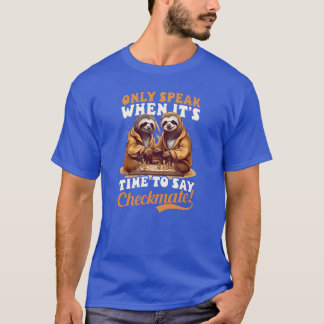 Schaak alleen Speakimeo schaakmat vrienden T-shirt
