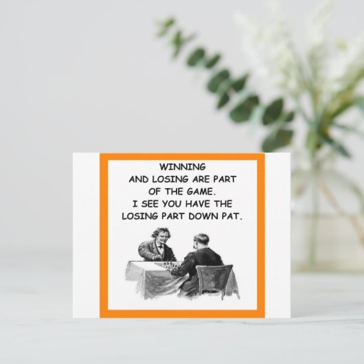 schaak briefkaart (Staand voorkant)