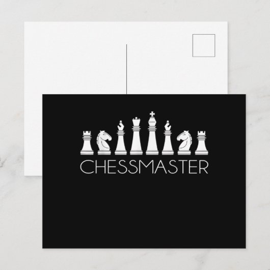 Schaak - Chessmaster Briefkaart (Voorkant / Achterkant)