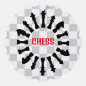 Schaak Design Papier Ornament Kaart (Voorkant)