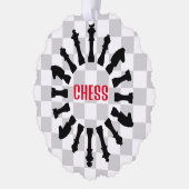 Schaak Design Papier Ornament Kaart (Links)