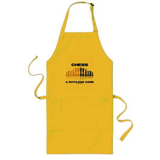 Schaak een meedogenloos spel (Reflective Chess Set Lang Schort (Voorkant)