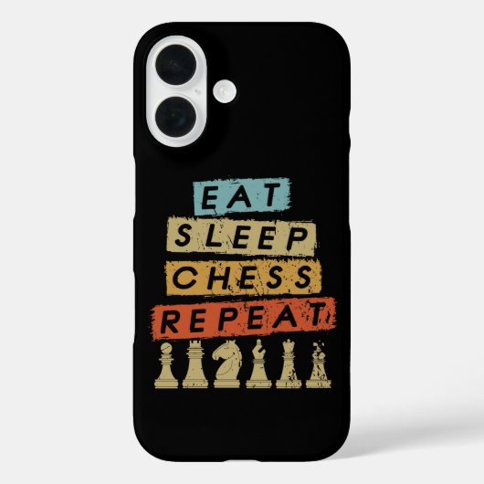 Schaak - Eet Slaap Schaak Herhaal Case-Mate iPhone Case (Achterkant)