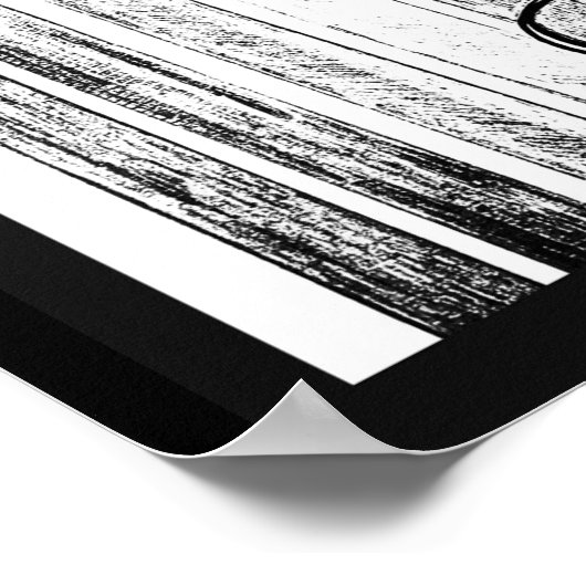 Schaak en boog DAG pauw inkt illustratie Poster (Hoek)