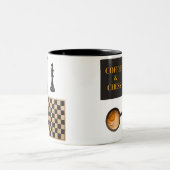 Schaak- en koffieliefhebbers en schaakspelers tweekleurige koffiemok (Center)