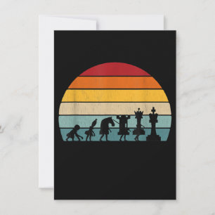 Schaak evolutie retro vintage cadeau voor een scha kaart