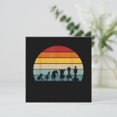 Schaak evolutie retro vintage cadeau voor een scha kaart (Staand voorkant)