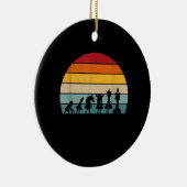 Schaak evolutie retro vintage cadeau voor een scha keramisch ornament (Rechts)