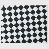 Schaak geruit patroon zwart-wit cadeaupapier (Vlak)