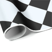 Schaak geruit patroon zwart-wit cadeaupapier (Rol Hoek)