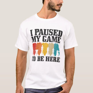 Schaak Grappig Gepauzeerd Spel Retro T-shirt