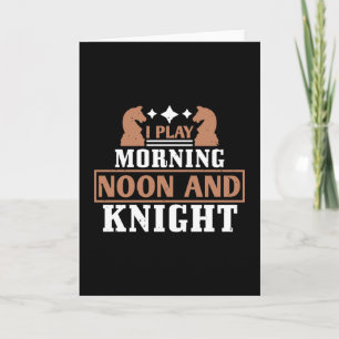 Schaak - Ik speel ochtend middag en paard Kaart