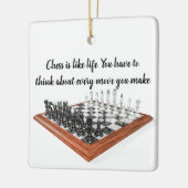 Schaak is net leven keramisch ornament (Links)