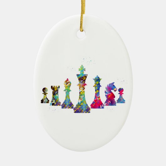 Schaak Keramisch Ornament (Voorkant)