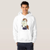 Schaak Knight als paard met zonnebril Hoodie (Voorkant volledig)